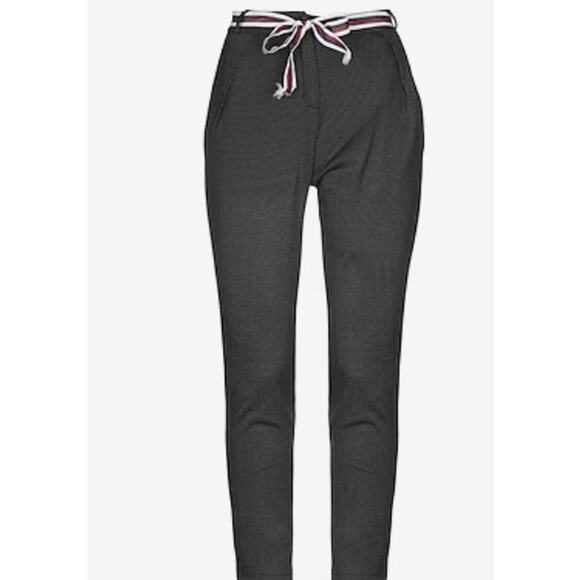 Massimo Rebecchi belted Tweed Pants grey L - Picture 1 of 8